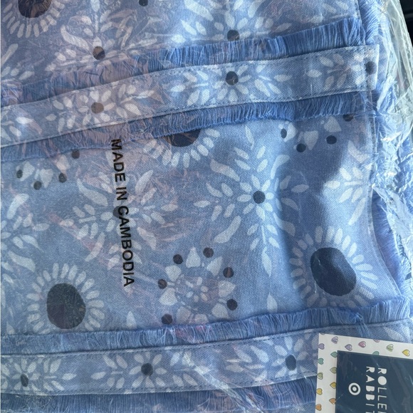 Roller Rabbit Light Blue Floral Ruffle Tote - Picture 5 of 5